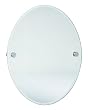 Oval Bathroom Mirror - a perfect way to make a lasting impression in your bathroom (Brushed Chrome) (24"H x 19"W x 2"D)