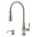 Tools & Hardware : Price Pfister T529-TMS Hanover Single Handle Pull-Out Kitchen Faucet with Soap Dispenser, Stainless