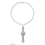 Necklace, 'Elephant Grace' 0.2" W 20.7" L