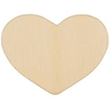 2 Inch Wood Heart, Unfinished Wooden Heart Cutout Shape, Wooden Hearts (2" Wide x 1/8" Thick) - Bag of 100