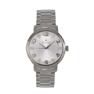 Bulova Women's 96P111 Diamond Silver Dial Bracelet Watch