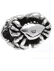 Silverado Double Crab Silver Charm - Fits On Pandora Chamilia And Troll Bracelets