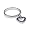 Sterling Silver Ring with Sapphire CZ Dangle Heart
