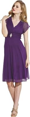 Short Sleeve Mesh Knee-Length Bridesmaid Dress