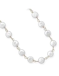 16"+2" 14/20 Gold Filled Cultured Freshwater Coin Pearl Necklace