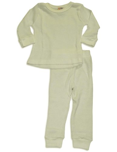 Carters Watch the Wear - Toddler Boys Long Sleeve Thermal Set, White (Size 2T)