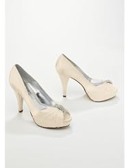 David's Bridal Charmeuse Pleated Peep Toe with Ornament Style Diana Bridal &... by David's Bridal