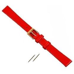 Red Leather Watchband for Mickey or Minnie Watch 14mm