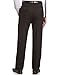 Haggar mens Cool 18 Stria Hidden Expandable Waistband Plain Front dress pants, Black, 36W x 34L US