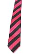RETRO BLACK AND FUSCIA DIAGONAL STRIPED TIE