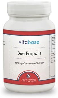 Bee Propolis (500 mg) 100 Capsules per Bottle (2 Pack)