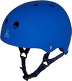 IMAGE OF Triple 8 Brainsaver Rubber Royal Large Skateboard Helmet with Sweatsaver Liner