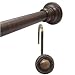 Shower Curtain Rod and Hook Set - Rubbed Bronze