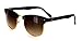 Retro Sun Sunglasses with Vintage Frames and Dark Tint for Modern, Stylish Men and Women (Black/Gold w/ Amber Lens)
