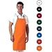 San Jamar 601NP Poly Cotton No Pocket Bib Apron, 34" Length x 28" Width, Black