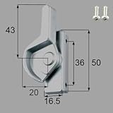 LIXIL メンテナンス部品 窓 サッシ用部品 アルミサッシ クレセント カラー 勝手 シルバー 左[AZWS009]