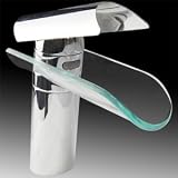 New Waterfall Faucet for Bathroom Vessel Sink Chrome
