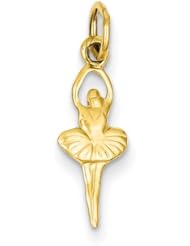 14k Polished Ballerina Charm