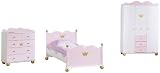 Pinolino 101655JG - Jugendzimmer Prinzessin Karolin II, mit Jugendbett, Kommode und 3-t&uuml;rigem Kleiderschrank (ohne Textilien)