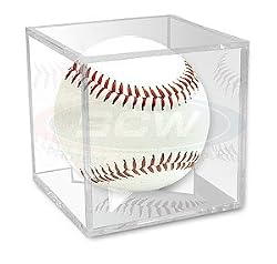 BCW BallQube Grandstand Baseball Holder Display - Sports Memoriablia Display Case - Sportscards Collecting Supplies
