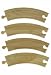 Wooden Train Railway System - Spare Long Curved Track x 4 (Compatible with leading wooden rail systems) - Wooden Toy