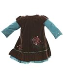 Catimini *Spirit City* Brown/Turquoise L/S Fine Cord Dress