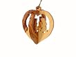 Olive Wood Nativity Ornament- Heart Shaped