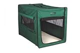GREEN PET KENNEL-HOUSE-PORTABLE CARRIER (Green, X-Large)