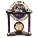 6' Lapis Gemstone Globe & Clock