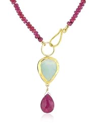 Nava Zahavi Ruby, Chalcedony and High Karat Gold Necklace