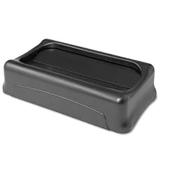 Rubbermaid Swing Top Lid for Slim Jim Waste Containers, 11-3/8 x 20-3/8, Plastic, Black