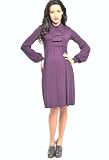 The Rayon Knit Cascading, Bishop Sleeve Dress