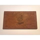 Cleveland Indians Brown Leather Embossed Checkbook