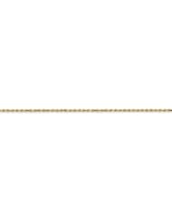 14k 1.4mm Solid D/C Machine-Made With Lobster Rope Chain, Size 7