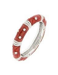 Marble Pink Enamel Stacker Ring