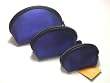 Lantern Moon Lapis Blue Clam Shell Set of 3 Case Nested Pouches