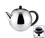 Stainless Steel Teapot with Infuser (Black Handle) 28 Oz