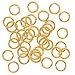 6mm Open Jump Rings 22K Gold Plated (100)