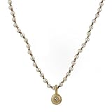 REBECCA LANKFORD- Pearl Silk and Diamond Disc Pendant
