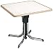 Adjustable Flip-Top Tables - Mobile Adjustable Height Brown Base with Tilt Top - Black Table Legs These height adjustable bases adjust from 29' to 32' tall and feature easy flip mechanisms to make them convenient to store. These tables also have an option with a retractable easy roller wheel, making them mobile and easy to move. These are table bases only. Tabletops sold separately. Do not use on tabletops over 48'. Product photo may not exactly match the product offered for sale. Please refer to the product description.
