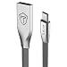 Tukzer 3.2ft/ 1m Aluminium Plug Micro USB Cable 2.4Amp Premium Slim USB Tangle Free Fast Charging & Data Sync Flat Cable [GRAY] RS.299.00
