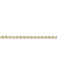 10k Yellow Gold Handmade Diamond-cut Rope Chain Anklet