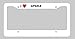 Custom License Plate with I Love Apara