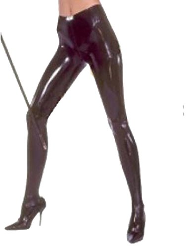 Howriis Women's Black Latex Pants (X-Small, Black)