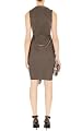 Draped Metallic Jersey Dress
