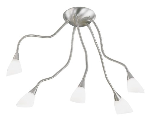 Trio Deckenleuchte mit Flexarmen nickel matt Trio Deckenleuchte mit Flexarmen nickel matt