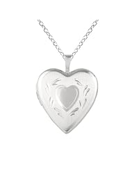 Sterling silver Heart Shaped Locket w/Heart Necklace