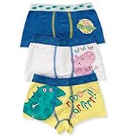 3 Pack Cotton Rich George Peppa Pig Trunks