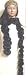 Two Strand Luxurious Black Color Rabbit Fur Scarf for Women and Teens Offered in Combination with Hand Crocheted Black Chenille Gold Gimp Tweed Skull Cap