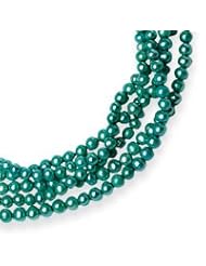 5.5-6mm Freshwater Cultured Blue Pearl Knotted Strand Necklace - 100 Inch